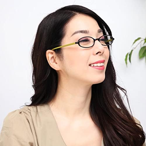 [Bayline] Bayline Reading Glasses Oval Slim Frame Bicolor 1650B +3.00 Black x Green Hard Case Men's Women's Stylish Reading Glasses -  Australia