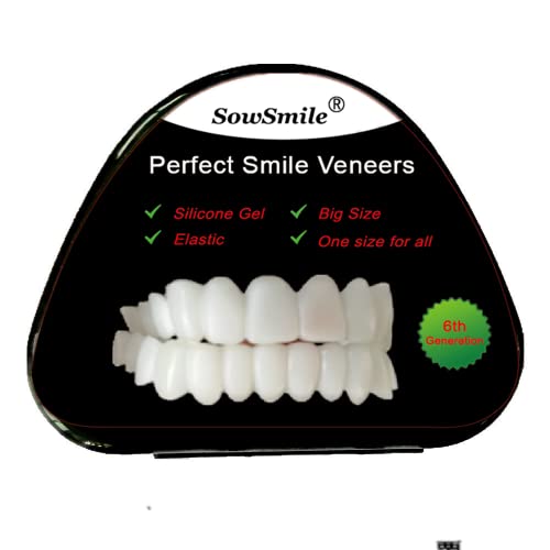 Big Size Silicone Gel Snap on Perfect Smile Cosmetic Teeth Tooth Cover Bleach Whitening Brace with Storage Box