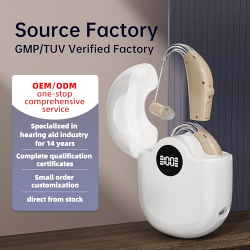 OTC Rechargeable Hearing Aids For Seniors Noise Cancellation Standby 90h