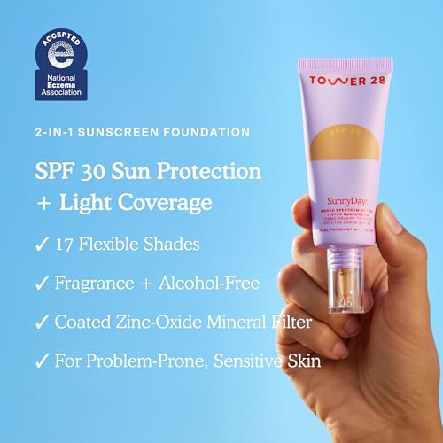 Tower 28 SunnyDays SPF 30 Tinted Sunscreen Foundation, Shade 15 (1 oz) 15 MELROSE