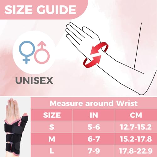 Lefeke Thumb and Wrist Brace Thumb Spica Splint for Right Hands, Wrist Brace with Thumb Support for Carpal Tunnel Relief, Thumb Brace for Arthritis Pain and Support, Wrist Guards Thumb Stabilizer for Tenosynovitis, Sprain(L) Large Right hand