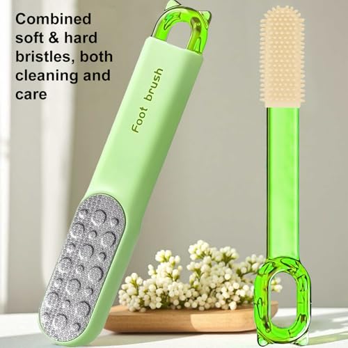 Manual Stainless Steel Foot File, 2-in-1 Pedicure Callus & Corn Remover Green