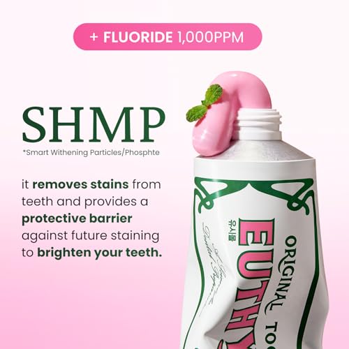 EUTHYMOL Pink Toothpaste Duo 3.7 oz Each | Original & Whitening Toothpaste