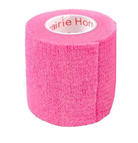 2 Inch Vet Wrap Tape Bulk (Blue, Neon Green, Neon Pink, and Black Paw Prints on Blue, Neon Green, Neon Pink) (Pack of 6) Self Adhesive Adherent Adhering Flex Bandage Grip Roll for Dog Cat Pet 6 Rolls Assorted 2 - BeesActive Australia