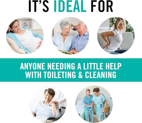 Juvo Toilet Aid (Pack of 2) - Personal Bottom Wiping Tool, Bathroom Mobility Aid for Disabled, Elderly, and Surgery Recovery - 18" Long Wand with Hygienic Cover Original Toilet Aid (Pack of 2)