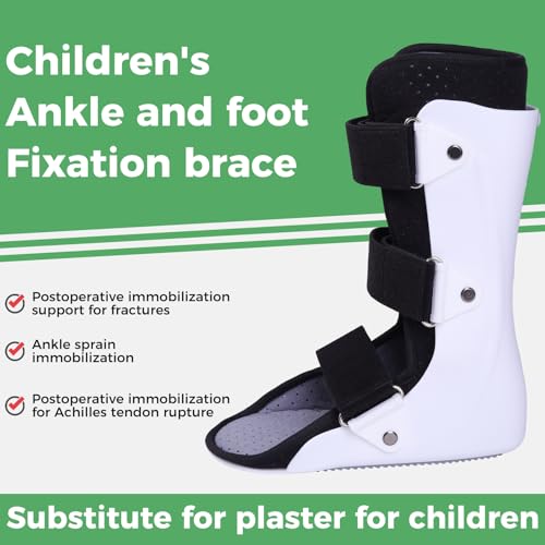 Pediatric Walking Boot For Kids,Fracture Boot for Kids, Orthopedic Support Shoe for Youth Ankle Break Injury, Kid's Stress Metatarsal Bone Fracture, Broken Foot or Toe Recovery Cast, Right(M) Medium