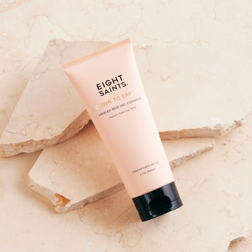 Eight Saints Down To Earth Mud Gel Face Wash, Gentle & Effective Anti Aging Cleanser, Makeup Remover, Nourishing & Hydrating Cleanser, with Vitamin C, Kaolin Clay, & Ylang Ylang Flower Oil, 6.7 oz 6.7 Fl Oz (Pack of 1)