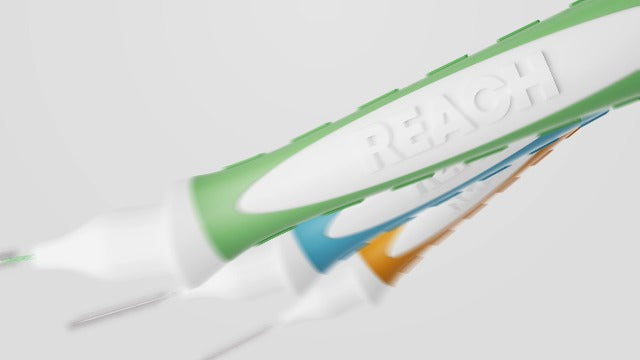 REACH POP Dental Floss, Mint, Plaque Remover for Teeth, Shred Resistant, Vegan Wax, Cruelty Free, Eco Friendly Packaging, Oral Care, PFAS Free, for Adults & Kids, 6 Pack, 54.6 yd 164 Foot (Pack of 6)
