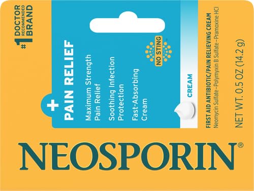 Neosporin + Pain Relief Dual Action Cream, .5 Oz 0.5 Ounce