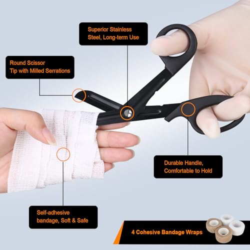 BOVKE Stethoscope Case Nurse Tool Sets Contains Stethoscope Case, Black PU Leather_Black