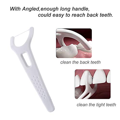FAMILIFE 20Pcs L-Shaped Interdental Brushes 0.8mm Medium for Normal Gaps & Braces with Back Teeth Dental Floss Picks 4 Travel Handy Cases 120 Count