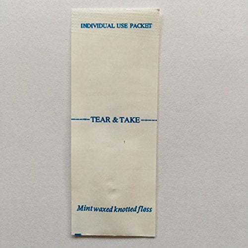 Individually Wrapped Fresh Mint Waxed Nylon Floss - Patented Plaque Grabbing Technology - Vegan - 50 Count