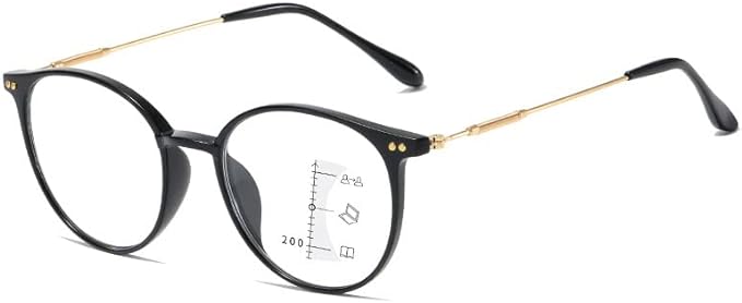 [Platamona] Bifocal Glasses for Men, Boston Type, Ultra Lightweight, Women's PC Glasses, Blue Light Cut, Ultra Light TR90+ Metal, Ultra Light Frame, Blue Light Cut, For Computers, Smartphones, Fashion Glasses, Special Case Included - BeesActive Australia