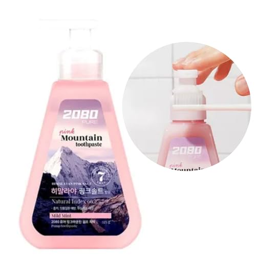 20th to 80th Himalayan Pink Salt Toothpaste Pump - 325g Pump Bottle, Natural Mint Flavor - Gentle Oral Hygiene with Natural Ingredients - Korean Cosmetic