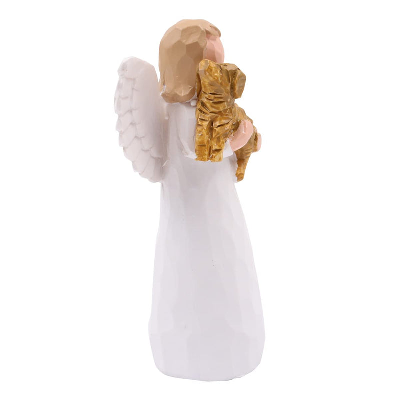 WANGCL Dog Memorial Gift Bereavement Gifts Hand Painted Sculpted Angel Figurine in Remembrance of Lost Dogs Pets Cats - BeesActive Australia