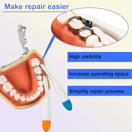 Orthodontic Dental Matrix-Profect Bands Dental Sectional Matrix System Metal Restoration Matrix Bands Yellow/Red/Blue/Green (50PCS-Red-Curved-4.5mm) 50PCS-Red-Curved-4.5mm