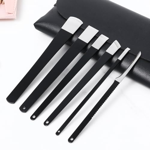6PCS Ingrown Toenail Removal Kit, Stainless Steel Removal Pedicure Scraper Professional Pedicure Tools Set with Storage Box Callus Shaver Foot Care for Dead Dry Hard Cracked Skin