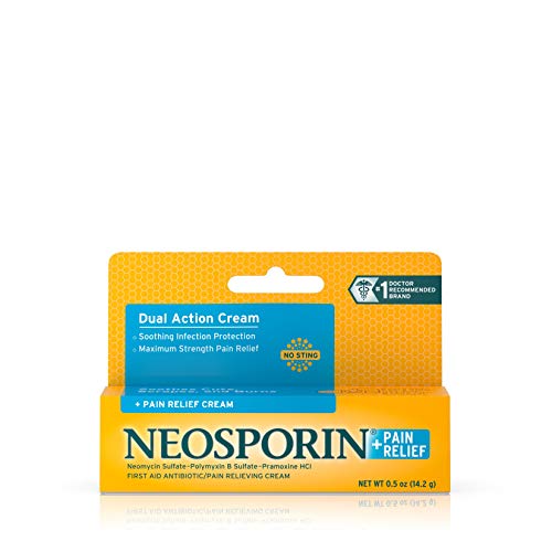 Neosporin + Pain Relief Dual Action Cream, .5 Oz 0.5 Ounce