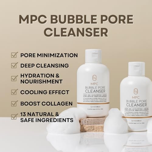 MPC Bubble Pore Cleanser, Korean Face Wash, Gentle Deep Pore Facial Cleanser with Caviar, Blackhead Makeup Remover, Pore Minimizer, Hydrating, Exfoliator, Oily, Dry Skin 5.07 fl oz 5.07 Fl Oz (Pack of 1)