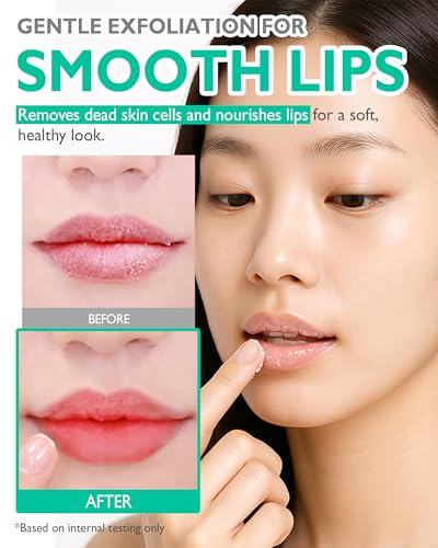 MAY ISLAND Lip Sugar Scrub #Dragonfruit Kiwi - Korean Exfoliating Lip Treatment with Natural Sugar & Walnut Shell - Gentle Lip Exfoliator for Smooth, Soft Lips - Refreshing Kiwi Scent, 0.41 oz.