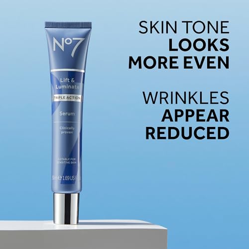 No7 Lift & Luminate Triple Action Face Serum, 30ml 1 Fl Oz (Pack of 1) Tube