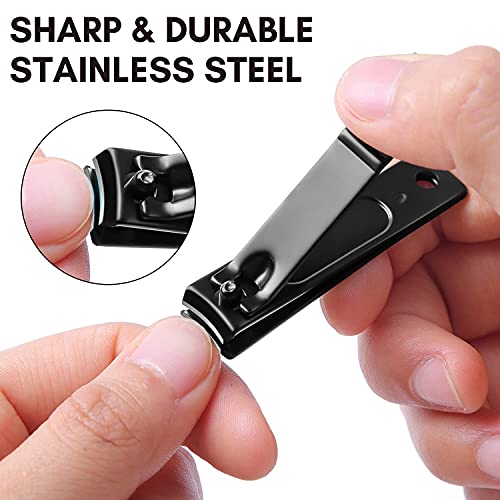 FAMILIFE Professional Manicure Kit Nail Clippers Set 11 in 1 Stainless Steel Pedicure Tools Kit Grooming Kit and 16pcs Gifts for Men Stainless Steel Portable Brown Leather Nail Kit Mens Gifts