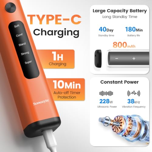 Plaque Remover, Electric Teeth Cleaner with 4 Tips