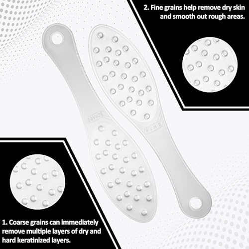 Stainless Steel Foot Scraper, Double-Sided Foot Rasp Metal-Foot-File Feet Grater Feet Callus Remover Tool Callus Remover Heel Scrubber for Wet and Dry Skin