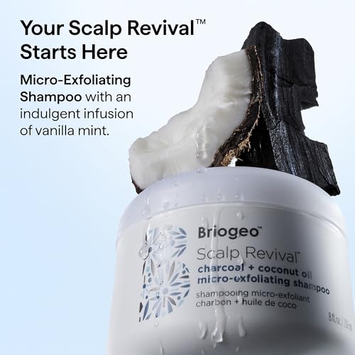 Briogeo Scalp Revival Charcoal + Coconut Oil Micro-Exfoliating Shampoo | Sulfate-Free Scalp Scrub for Dry, Itchy, or Oily Scalp | Detoxifying & Hydrating | Vegan & Cruelty Free 2 Fl Oz