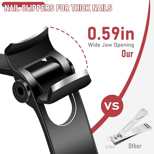 Toenail Clippers for Thick Toenails with Wide Jaw Opening
