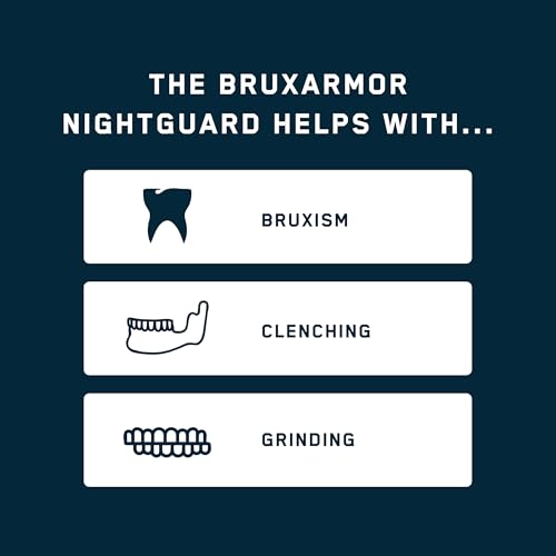 BruxArmor Custom Fit Mouth Guard for Sleep and Grinding, 2-Pack, Navy