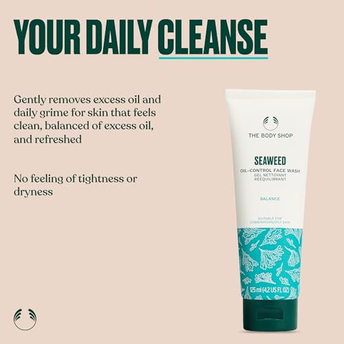 The Body Shop Seaweed Gel Cleanser, For Oily and Combination Skin, Vegan, 125ml