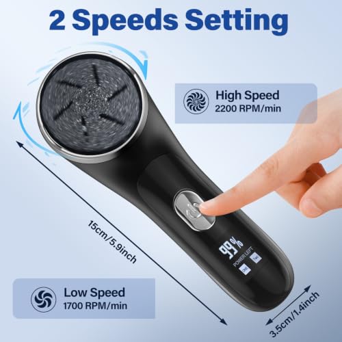 Electric Foot Callus Remover with Vacuum,Foot File Rechargeable 2 Speed,Professional Foot Scrubber with 3 Coarse Roller Heads,Waterproof Pedicure Tool Feet Care for Dead Skin Silver-black