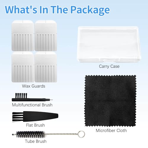 for Signi/Connexx Nanocare 3.0 Wax Guards Filters for Signi/Connexx/Siemens/Rexton Hearing Aids #10993607 with Cleaning Brush Tools Kit and Carry Case (32) 32