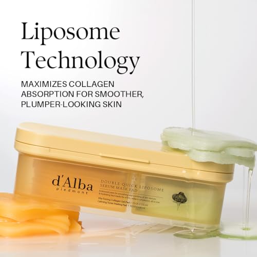 d'alba Piedmont Double Quick Liposome Serum Mask Pad, 70 Gel+30 Peeling Pad