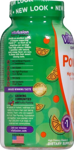 Vitafusion Power C Vitamin C Gummies for Immune Support, Orange Flavored, 282 mg Vitamin C, America’s Number 1 Gummy Vitamin Brand, 50 Day Supply, 150 Count - BeesActive Australia