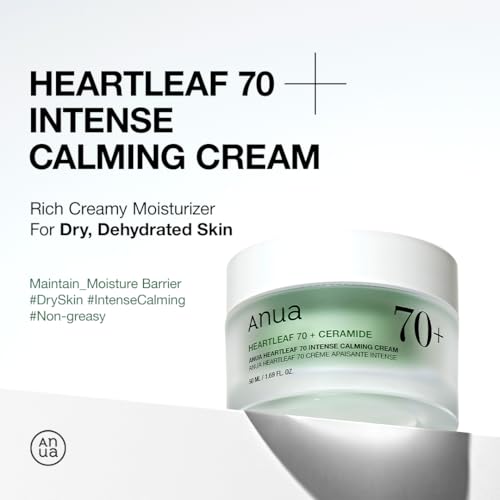 Anua Heartleaf 70 Intense Calming Cream with Ceramide, 1.69 fl.oz