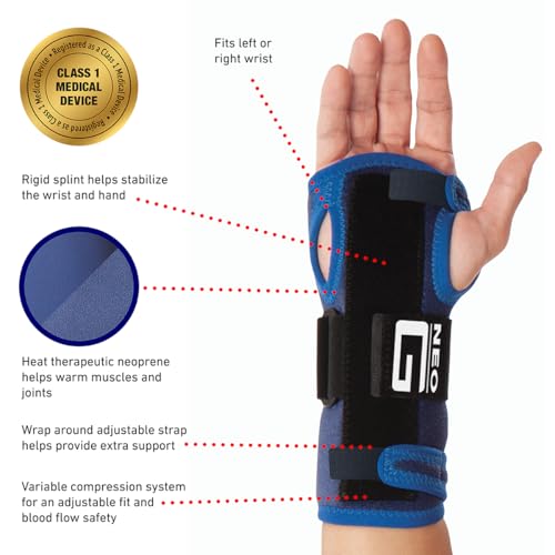Neo-G Universal Fit Wrist Brace - Wrist Support Brace for Carpal Tunnel Syndrome, Arthritic Wrists, Wrist Injuries, Tendonitis, Weak Wrists. Left or Right - Class 1 Medical Device