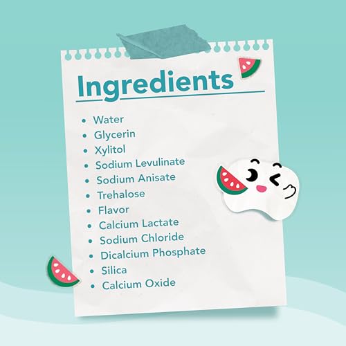 LAB52 Kids Oral Spray and Fluoride Free Kids Toothpaste for Toddler Children, Helps Build Brushing Habits, Supports Enamel Health, Safe if Swallowed, Xylitol Watermelon Spray and Watermelon Toothpaste