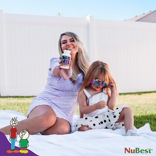 NuBest Tall Kids - Multivitamins & Minerals for Age 2 to 9 - Bone Strength & Immunity Support - Helps Kids, Toddlers Healthy - Animal Shapes - 60 Chewable Berry Tablets | 1 Month Supply Mixed Berries 60 Count (Pack of 1)