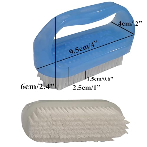 Nail Brushes X 2 for Cleaning, Soft Nylon Bristle Scrub Set
