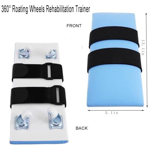 Desktop Rehab Skateboard, Arm Rehabilitation Exercise Assisting Equipment 360° Roating Wheels Rehabilitation Trainer for Stroke Hemiplegia Nerve Injury Blue