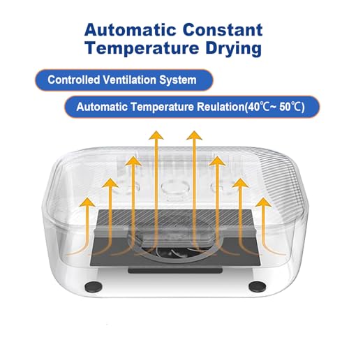 Electronic Ultra Violet C Hearing Aid Dehumidifier Automatic Dryer Case for Hearing Amplifier Removes Sweat & Moisture from Hearing Aids