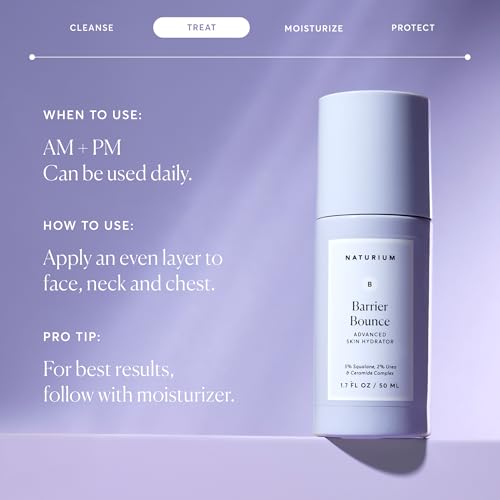Naturium Barrier Bounce Serum, Plumps & Hydrates Face, Neck & Chest, Hydration Booster & Skin Care with Squalene & Ceramide Complex, 1.7 fl oz 1.7 Fl Oz (Pack of 1)