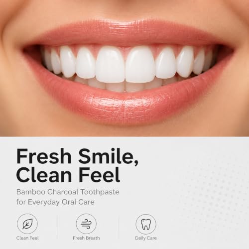 Bamboo Charcoal Whitening Toothpaste, Hydroxyapatite Mint, 3 Pack 3pc