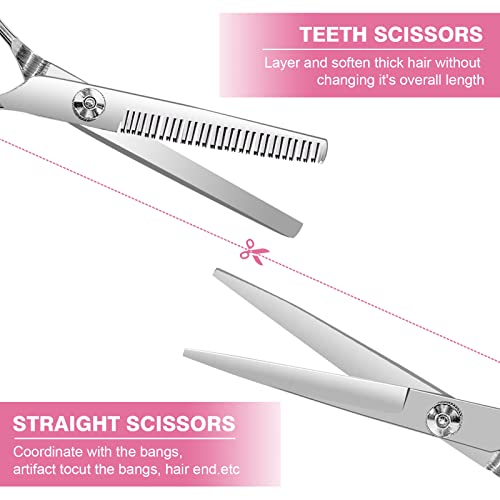 Hair Cutting Kit for DIY Hair Cutting at Home, Hair Scissors, Split Ends Trimmer, Bangs Clips, Professional Hair Cutting Tools for Women, Kids