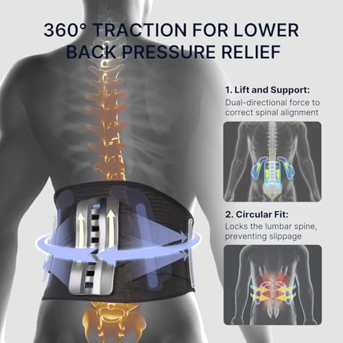 Steel Plate Back Brace Lumbar Support for Lower Back Pain Men Women
