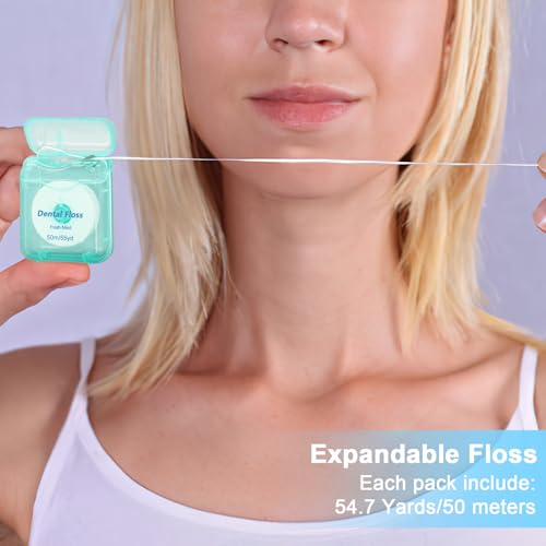 100 Pack Dental Floss Bulk Mint Flavored Floss, Each 164 ft/ 50 Meters