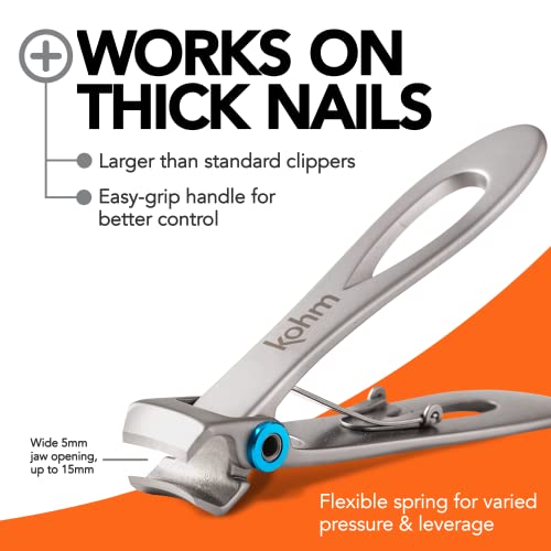 Nail Clippers Set for Thick Nails, Ingrown Toe Nail Clippers for Thick Nails, Professional Pedicure Clippers Toenail Cutters for Men, Women, Seniors