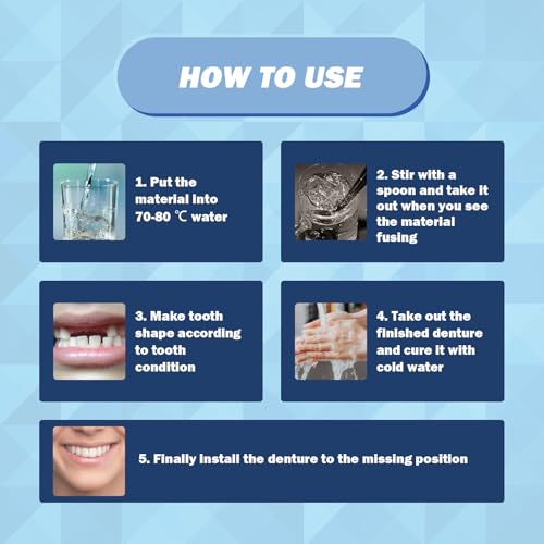 30 ml Tooth Repair Kit, Temporary Teeth Replacement Kit - Moldable Thermal Fitting Beads for Filling Fix Missing and Broken Tooth or Adhesive Denture Fake Teeth